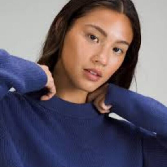 Lululemon Merino Wool-Blend Ribbed Crewneck Sweater - NEW - Picture 3 of 5